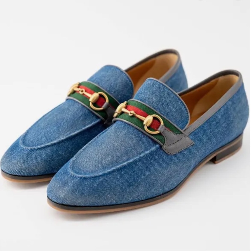 Gucci Denim Loafers - COMPLETE FULL SET Men’s Horsebit Web